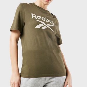 Reebok Olive Identity T Shirt Womens Large